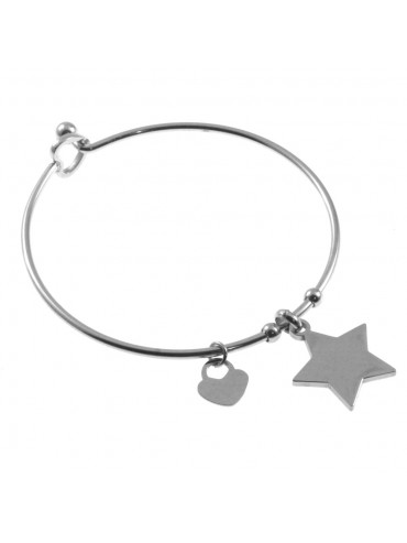 bracciale stella donna rigido in acciaio bcc2838