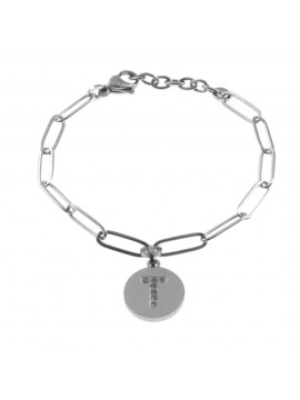 bracciale lettera iniziale t in acciaio bcc2857