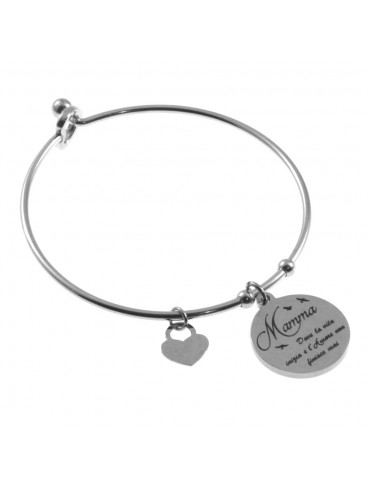 bracciale mamma rigido con ciondolo bcc2868
