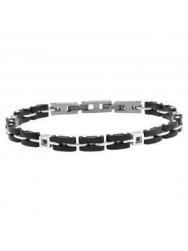 bracciale uomo acciaio e ceramica bcc2891