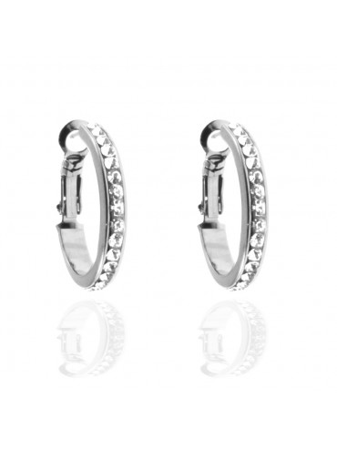 orecchini cerchio donna acciaio e strass occ0411