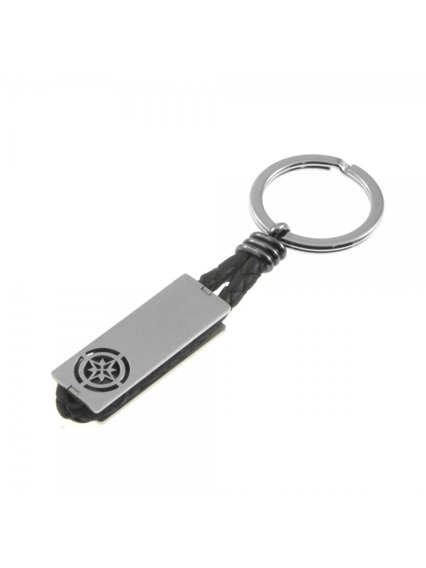 portachiavi rosa dei venti uomo pelle acciaio prt0294