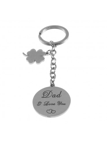 portachiavi per papà con frase in acciaio prt0301