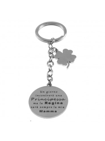 portachiavi mamma con frase in acciaio prt0305