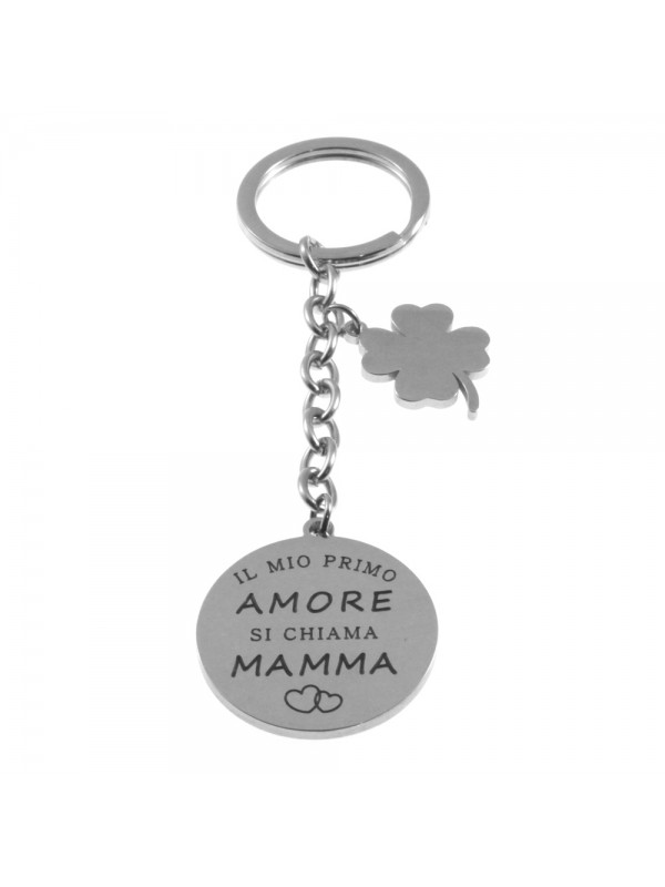portachiavi mamma con frase in acciaio prt0309