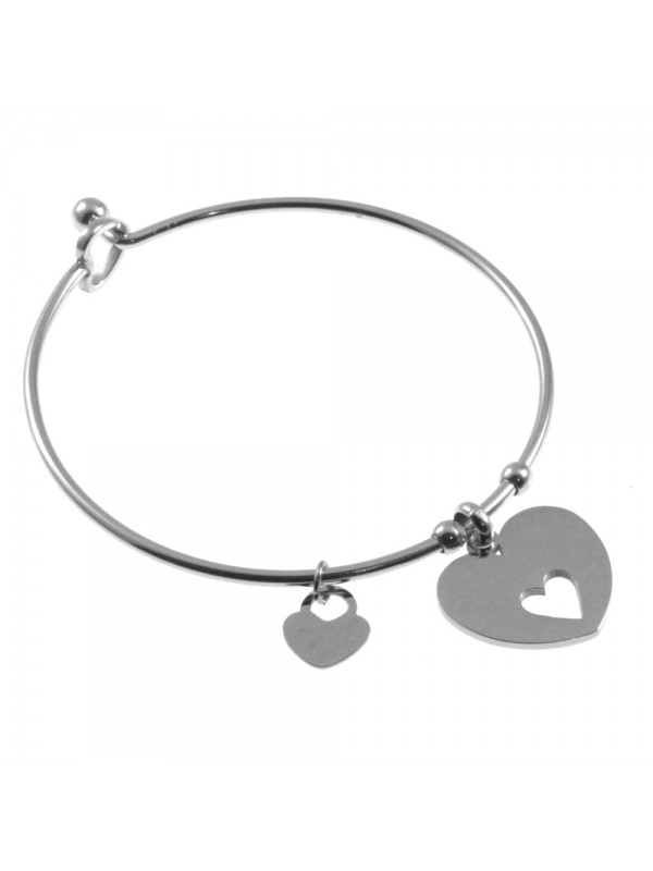 bracciale cuore donna rigido in acciaio bcc2920