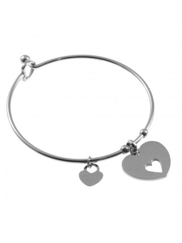 bracciale cuore donna rigido in acciaio bcc2920
