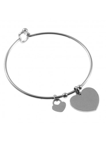 bracciale cuore donna rigido in acciaio bcc2921