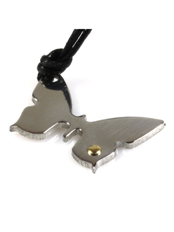 Collana con farfalla in acciaio