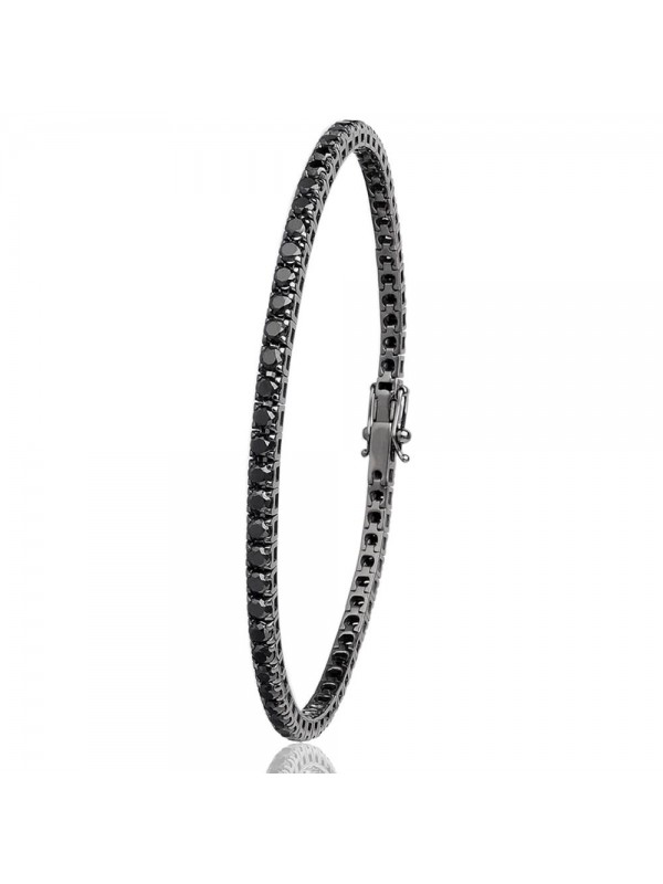 bracciale tennis argento 925 nero rutenio bcc1345