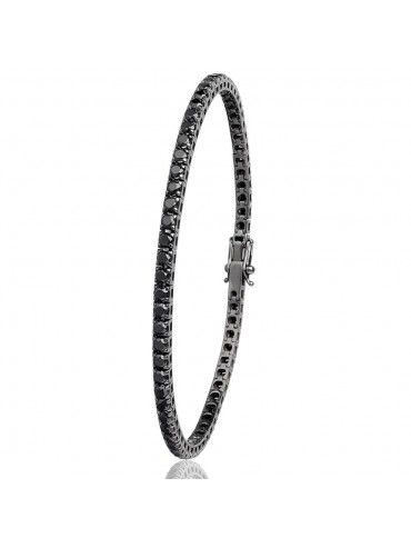 bracciale tennis argento 925 nero rutenio bcc1345