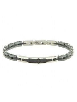 bracciale uomo ancora acciaio e carbonio bcc2970