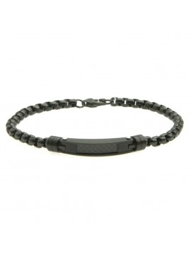 bracciale uomo acciaio e carbonio bcc2971