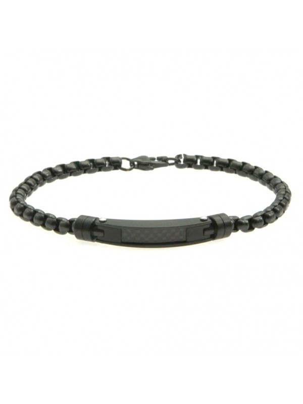 bracciale uomo acciaio e carbonio bcc2971