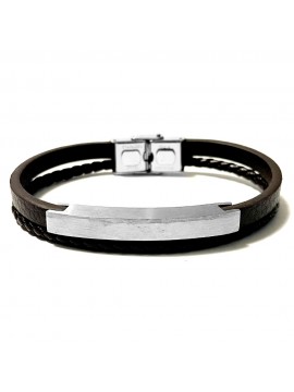 bracciale uomo pelle marrone bcc2976