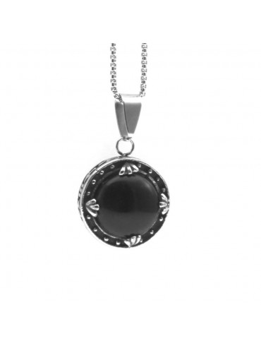 collana con onice ciondolo uomo cll1982