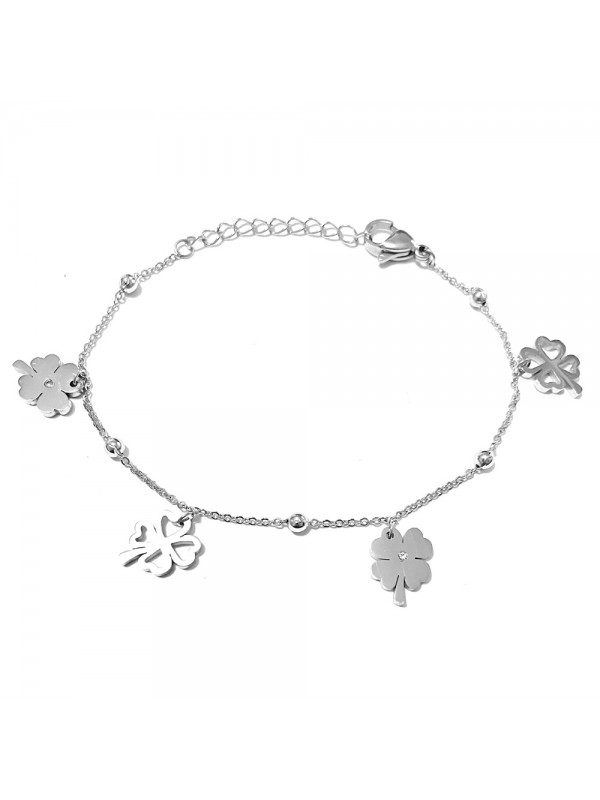 bracciale quadrifoglio donna acciaio bcc2998