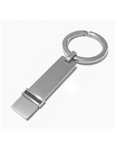 Portachiavi uomo piastra acciaio ottimo per incisione cm 7 mm 30 mm 11 prt0022