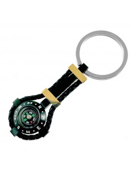 portachiavi bussola uomo acciaio pelle prt0165