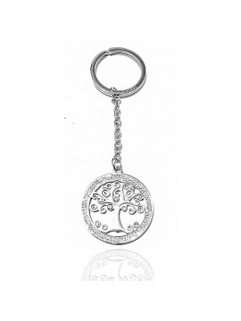 portachiavi albero della vitta donna acciaio e strass prt0315