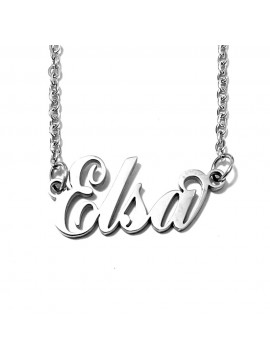 collana con nome Elsa acciaio cll2025