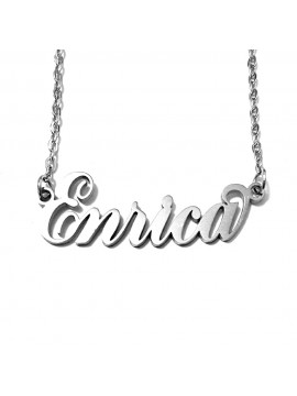 collana con nome Enrica acciaio cll2027