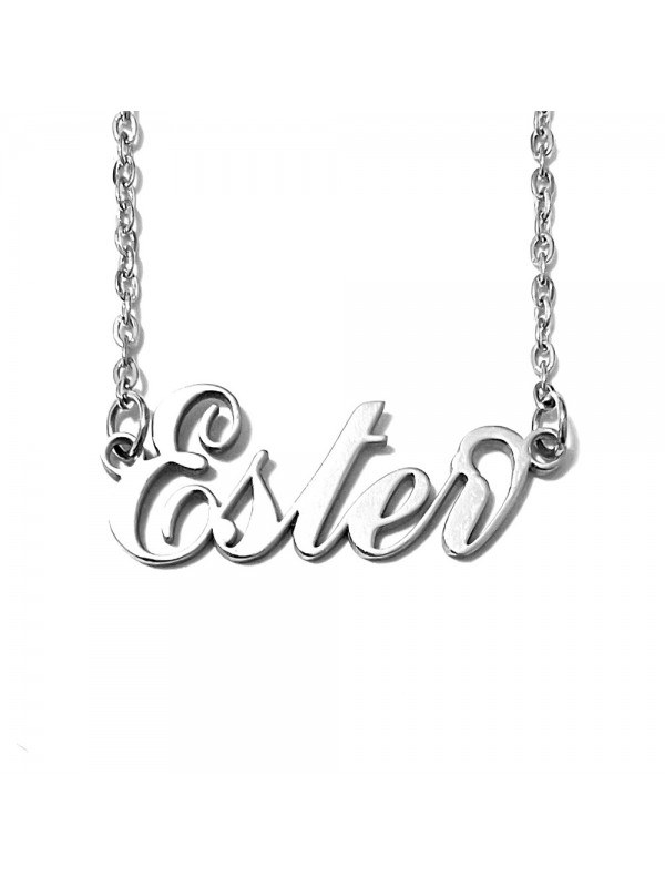 collana con nome Ester acciaio cll2029