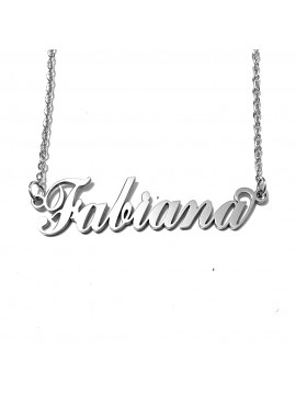 collana con nome Fabiana acciaio cll2031