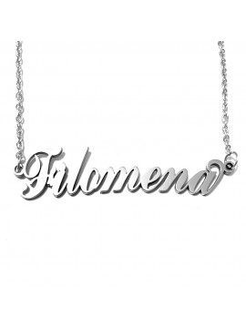 collana con nome Filomena acciaio cll2032