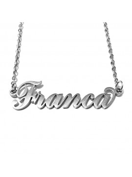 collana con nome Franca acciaio cll2035
