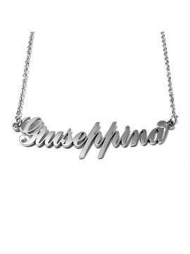 collana con nome Giuseppina acciaio cll2039
