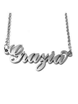 collana con nome Grazia acciaio cll2041
