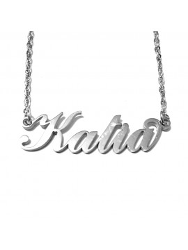 collana con nome Katia acciaio cll2043