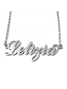collana con nome Letizia acciaio cll2047
