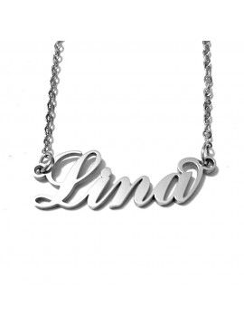 collana con nome Lina acciaio cll2051