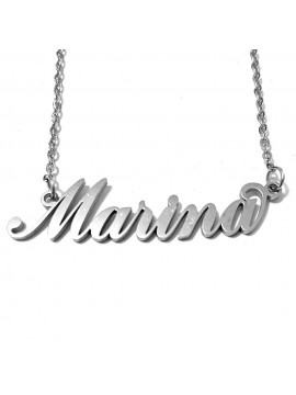 collana con nome Marina acciaio cll2059
