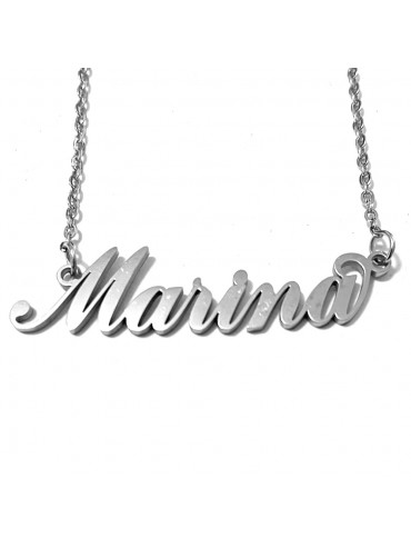 collana con nome Marina acciaio cll2059