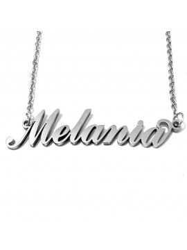 collana con nome Melania acciaio cll2061