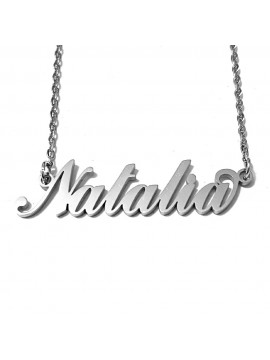 collana con nome Natalia acciaio cll2063