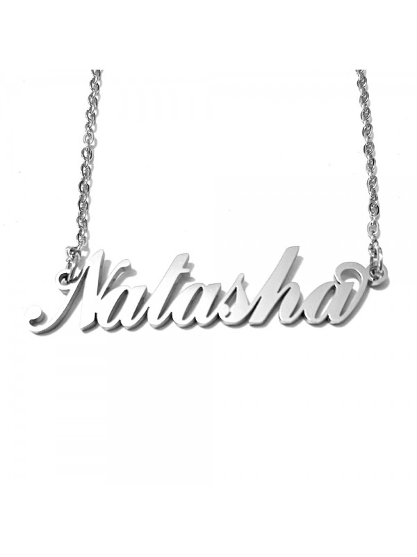 collana con nome Natasha acciaio cll2064