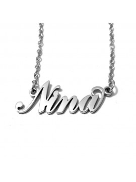 collana con nome Nina acciaio cll2066