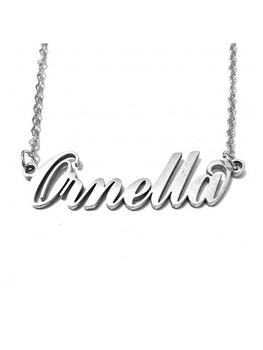 collana con nome Ornella acciaio cll2069