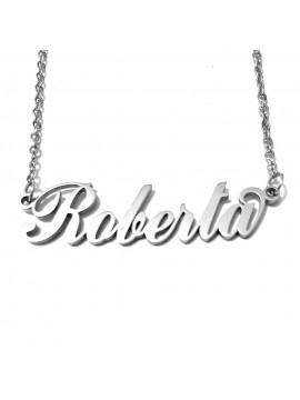 collana con nome Roberta acciaio cll2072
