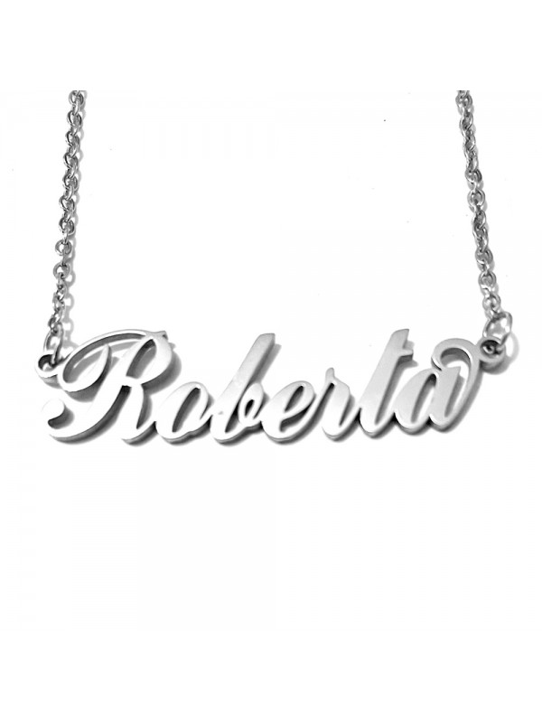 collana con nome Roberta acciaio cll2072