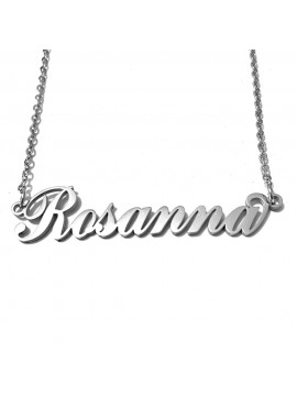 collana con nome Rosanna acciaio cll2073