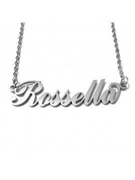 collana con nome Rossella acciaio cll2076