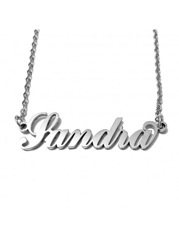 collana con nome Sandra acciaio cll2077