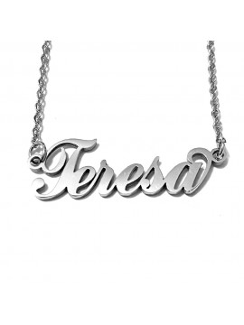 collana con nome Teresa acciaio cll2080