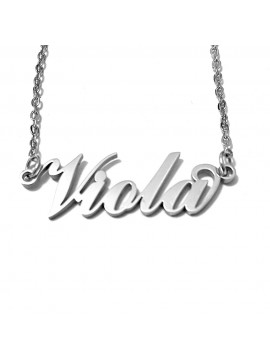 collana con nome Viola acciaio cll2082
