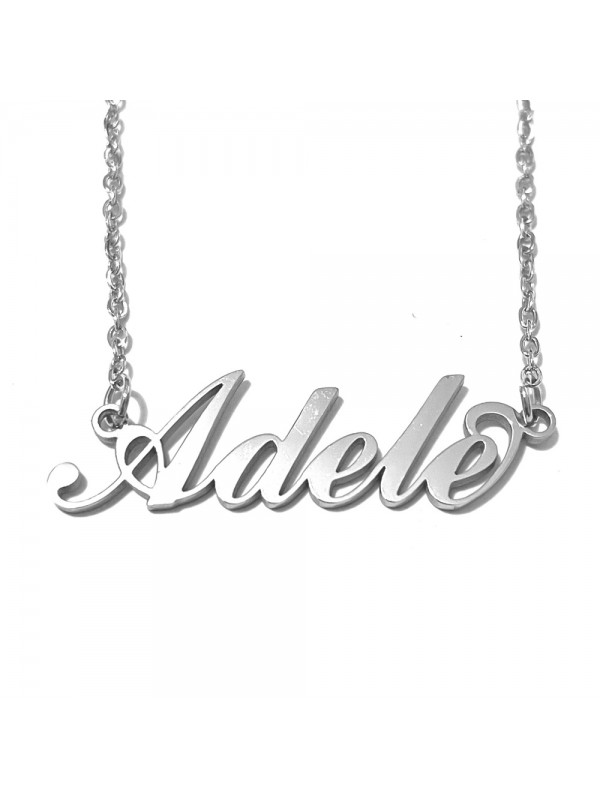 collana con nome Adele acciaio cll2086
